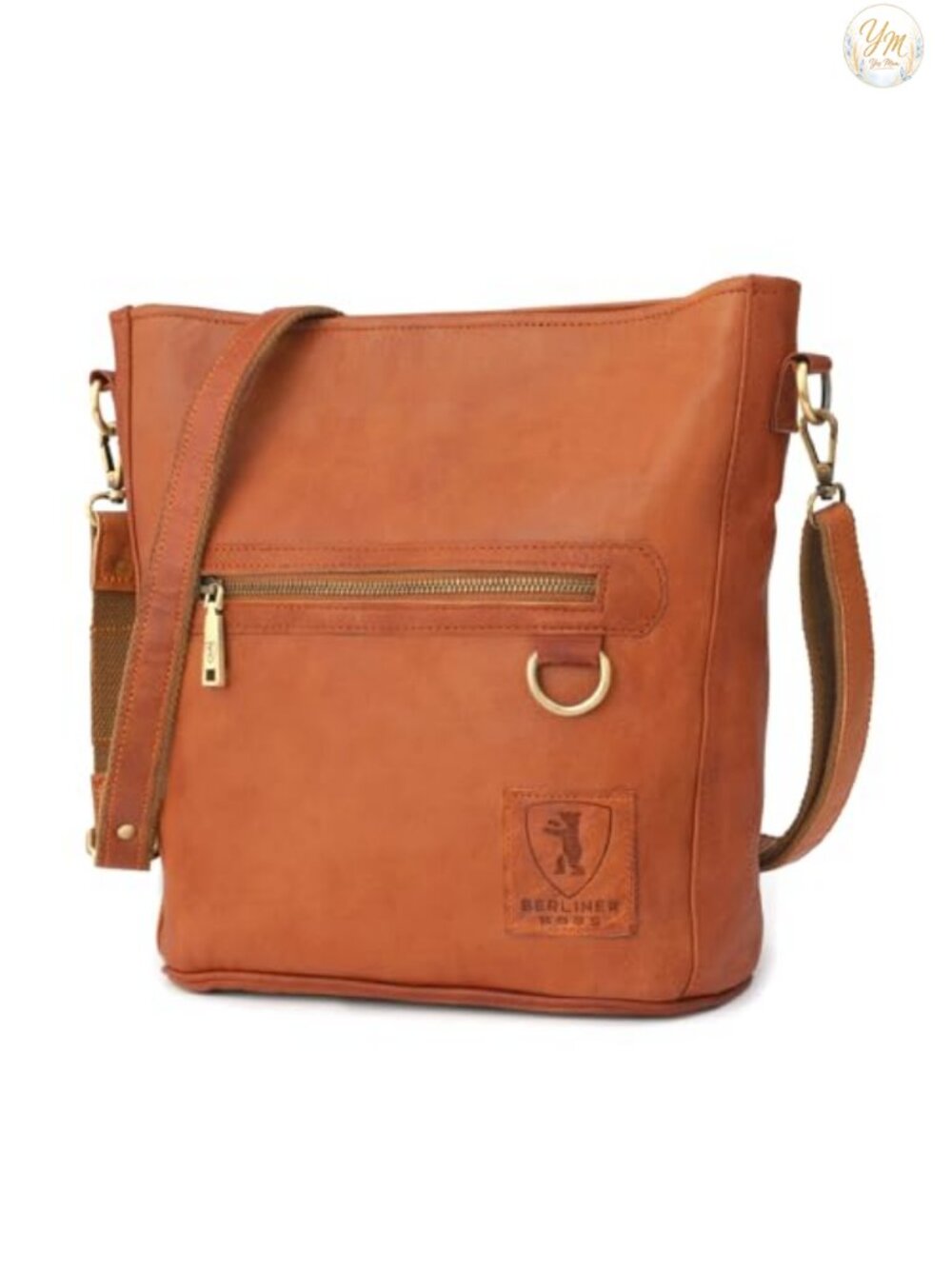Full Grain Leather Crossbody Purse Sling Bag Adjustable Strap